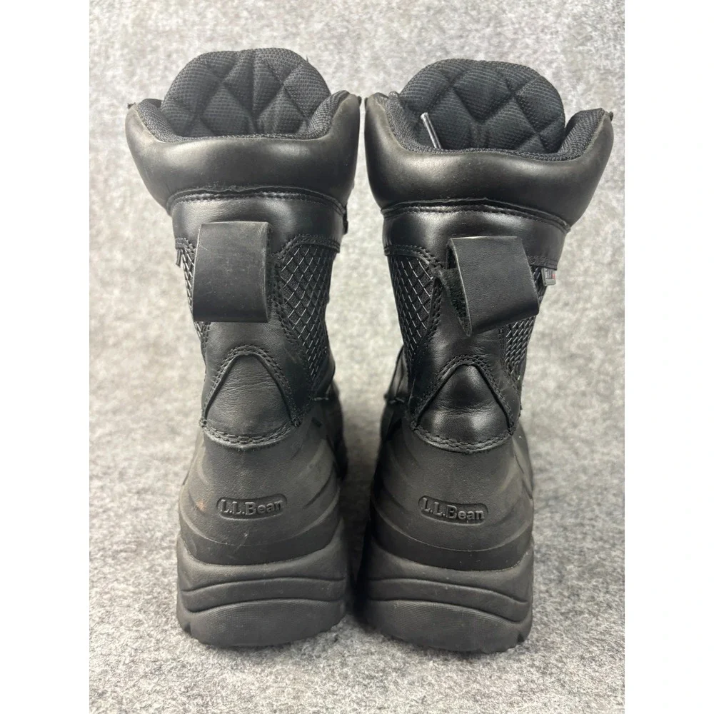 L.L. Bean Wildcat Snow Boots Mens 8 Black Waterproof Insulated 600g PrimaLoft